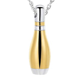 Maxbell Cremation Urn Necklace Memorial Necklace Keepsake Stainless Steel Small Golden