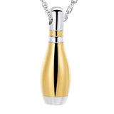 Maxbell Cremation Urn Necklace Memorial Necklace Keepsake Stainless Steel Small Golden