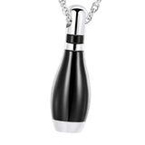 Maxbell Cremation Urn Necklace Memorial Necklace Keepsake Stainless Steel Small Black