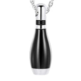 Maxbell Cremation Urn Necklace Memorial Necklace Keepsake Stainless Steel Small Black
