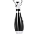 Maxbell Cremation Urn Necklace Memorial Necklace Keepsake Stainless Steel Small Black