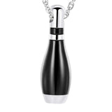 Maxbell Cremation Urn Necklace Memorial Necklace Keepsake Stainless Steel Small Black