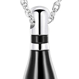 Maxbell Cremation Urn Necklace Memorial Necklace Keepsake Stainless Steel Small Black