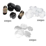 Maxbell Set of 100Pcs Plastic Rings Display Sheet Holder Sheet  Clear