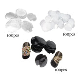 Maxbell Set of 100Pcs Plastic Rings Display Sheet Holder Sheet  Clear