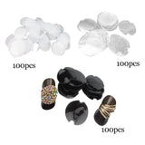 Maxbell Set of 100Pcs Plastic Rings Display Sheet Holder Sheet  Clear