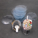 Maxbell Set of 100Pcs Plastic Rings Display Sheet Holder Sheet  Clear