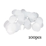 Maxbell Set of 100Pcs Plastic Rings Display Sheet Holder Sheet  Frosted White