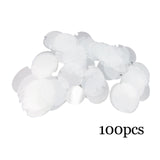 Maxbell Set of 100Pcs Plastic Rings Display Sheet Holder Sheet  Frosted White