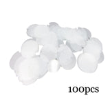 Maxbell Set of 100Pcs Plastic Rings Display Sheet Holder Sheet  Frosted White