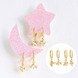 Maxbell 4Pcs Teen Girls Dangle Hoop Earring Ear Cuffs for Girlfriend, Mother, Wife