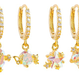 Maxbell 4Pcs Teen Girls Dangle Hoop Earring Ear Cuffs for Girlfriend, Mother, Wife