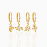Maxbell 4Pcs Teen Girls Dangle Hoop Earring Ear Cuffs for Girlfriend, Mother, Wife