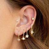 Maxbell 4Pcs Teen Girls Dangle Hoop Earring Ear Cuffs for Girlfriend, Mother, Wife