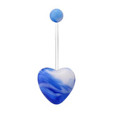 Maxbell 6x Fashion Belly Button Rings Bar Rings Navel Barbell Set Acrylic