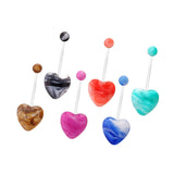 Maxbell 6x Fashion Belly Button Rings Bar Rings Navel Barbell Set Acrylic
