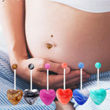 Maxbell 6x Fashion Belly Button Rings Bar Rings Navel Barbell Set Acrylic