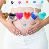 Maxbell 6x Fashion Belly Button Rings Bar Rings Navel Barbell Set Acrylic