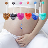 Maxbell 6x Fashion Belly Button Rings Bar Rings Navel Barbell Set Acrylic