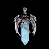 Maxbell Necklace Pendant Fashion Antique for Engagements Birthday Gifts Girlfriend Light Blue