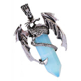 Maxbell Necklace Pendant Fashion Antique for Engagements Birthday Gifts Girlfriend Light Blue