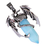 Maxbell Necklace Pendant Fashion Antique for Engagements Birthday Gifts Girlfriend Light Blue