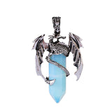 Maxbell Necklace Pendant Fashion Antique for Engagements Birthday Gifts Girlfriend Light Blue