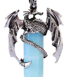 Maxbell Necklace Pendant Fashion Antique for Engagements Birthday Gifts Girlfriend Light Blue