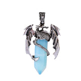 Maxbell Necklace Pendant Fashion Antique for Engagements Birthday Gifts Girlfriend Light Blue