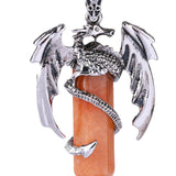 Maxbell Necklace Pendant Fashion Antique for Engagements Birthday Gifts Girlfriend Orange