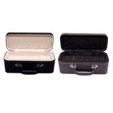 Maxbell 15 Slots bracelet Case with Handle Holder Storage Box Bracelets Display Case Black and Beige