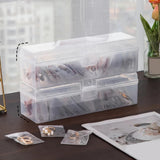 Maxbell Jewelry Storage Case with Handle Transparent Cosmetics Holder Lightweight