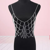 Maxbell Layered Body Chain Tassels Decorate Jewelry Fashion for Anniversary Lady Transparent