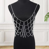 Maxbell Layered Body Chain Tassels Decorate Jewelry Fashion for Anniversary Lady Transparent