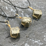 Maxbell Novelty Natural Pyrite stone Jewelry Necklace Pendant Decor Irregular