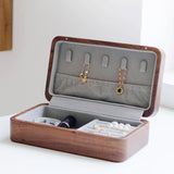 Maxbell Multipurpose Walnut Jewelry Box Jewellery Trinket Box for Brooches Jewelry M