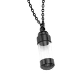 Maxbell Fashion Cremation Pendant Necklace Perfume Container Jewelry for Girls Boys Black