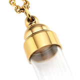 Maxbell Fashion Cremation Pendant Necklace Perfume Container Jewelry for Girls Boys Gold
