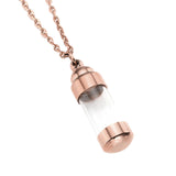 Maxbell Fashion Cremation Pendant Necklace Perfume Container Jewelry for Girls Boys Rose Gold