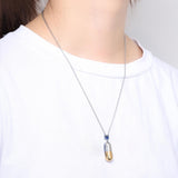 Maxbell Cremation Urn Necklace Tube Bottle Fashion Sealing Pendant for Pet Men Gold