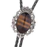 Maxbell Crown Bolo Tie Necktie Costume Rodeo American for Birthday Men and Women Brown