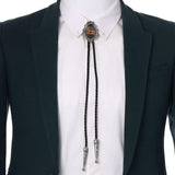 Maxbell Crown Bolo Tie Necktie Costume Rodeo American for Birthday Men and Women Brown