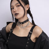 Maxbell Punk Necklace cool Collar Choker for Festivals birthday Dinners