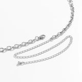 Maxbell Multilayer Body Chain Nightclub Chest Chain for Halloween Party Summer Beach White