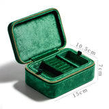 Maxbell 2 Layer Jewelry Organizer Box Gift Lightweight for Bracelets Earring Travel Green