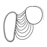 Maxbell Choker Necklace Shoulder Tassel Chain for Garment Accessory Chunky Necklace