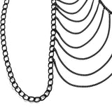 Maxbell Choker Necklace Shoulder Tassel Chain for Garment Accessory Chunky Necklace