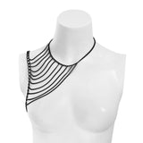 Maxbell Choker Necklace Shoulder Tassel Chain for Garment Accessory Chunky Necklace