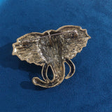 Maxbell Elephant Brooch Pin Brooches Elephant Head Lapel Pin Dress Accessories Green