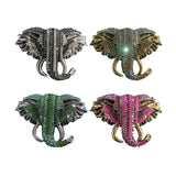 Maxbell Elephant Brooch Pin Brooches Elephant Head Lapel Pin Dress Accessories Green